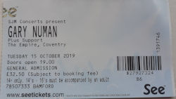 Gary Numan Coventry Ticket 2019